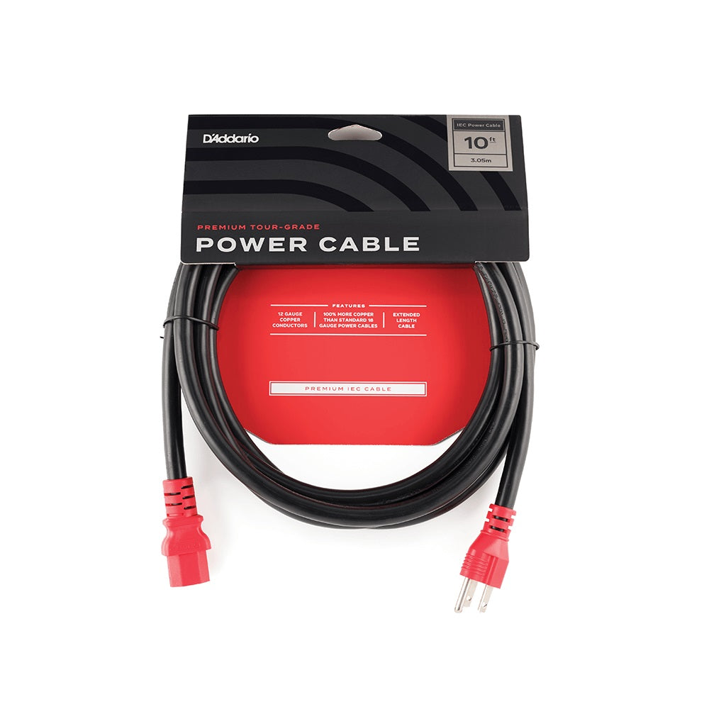 D'Addario Computers, Instruments & More IEC Power Cable -10 ft