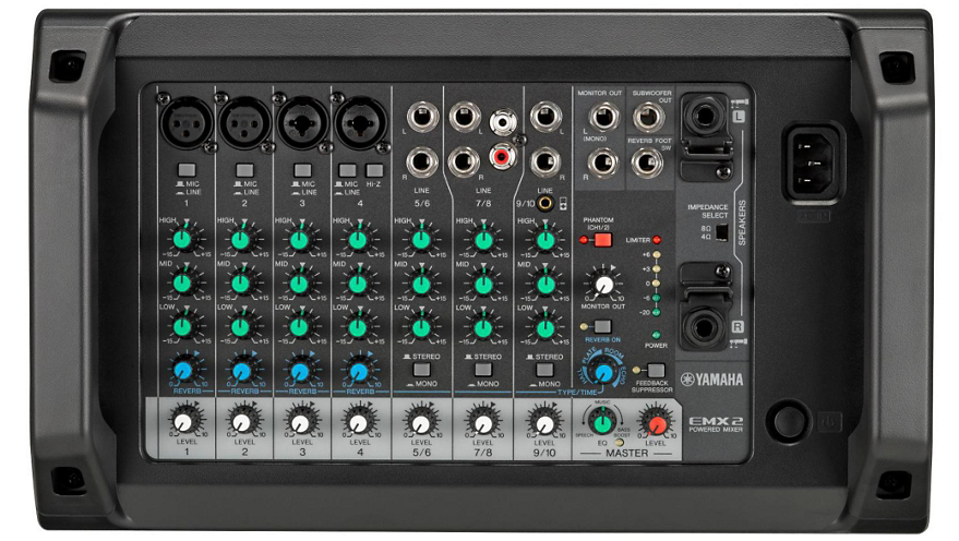 Yamaha EMX2 10-Input Powered Mixer with Dual 250 Watt Amp