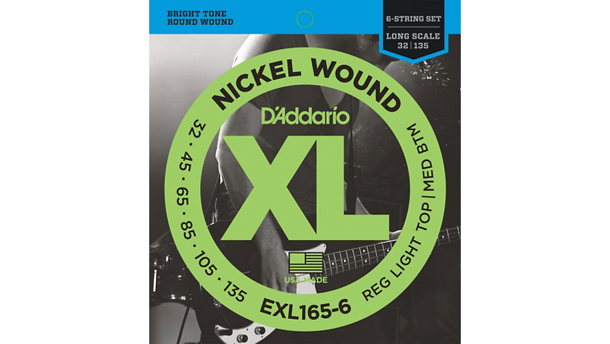 D'Addario EXL165-6 XL 6-String Bass Soft/Regular String Set