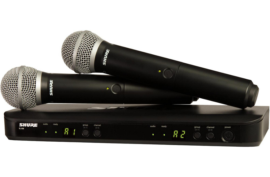 Shure BLX288/PG58 Dual-Channel Wireless System - Band H10
