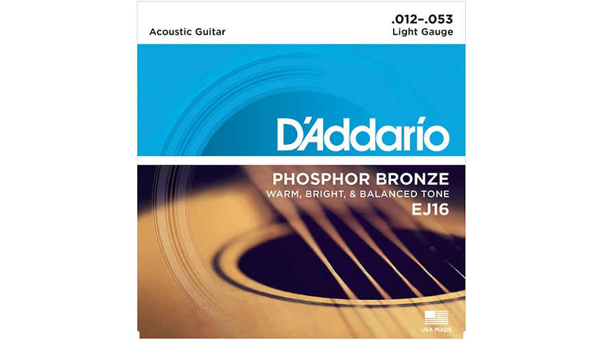 D'Addario EJ16 Phosphor Bronze Light Acoustic Guitar Strings Set