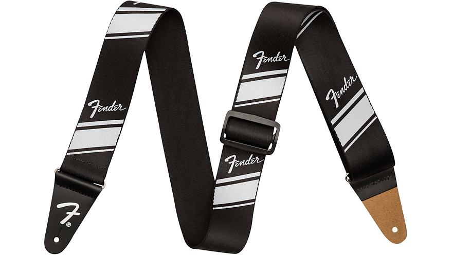 Fender Competition Stripe Guitar Strap Silver 2 in.