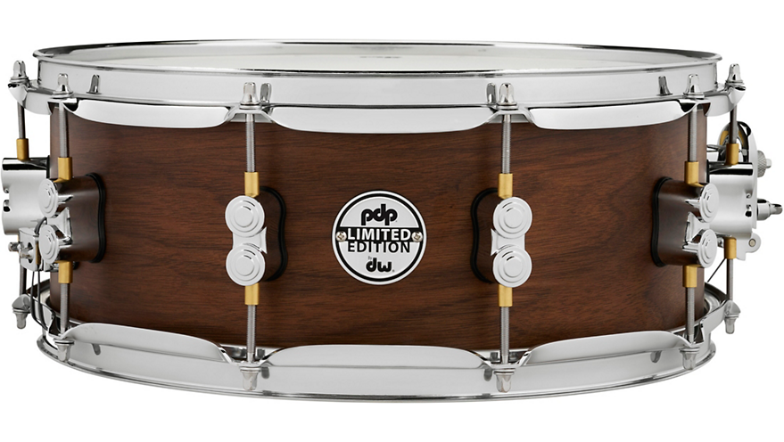 PDP Concept Series Limited Edition 20-Ply Hybrid Satin Walnut Maple Snare Drum