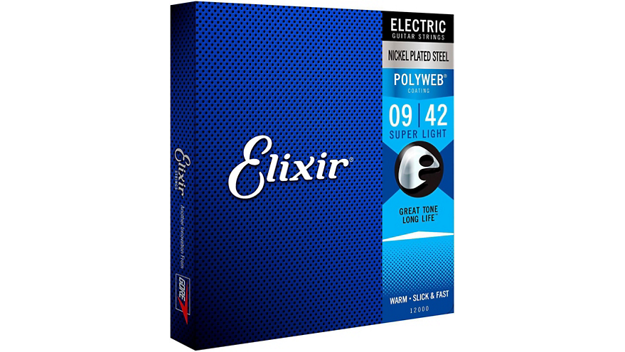 Elixir Electric Guitar Strings with POLYWEB Coating Super Light .009