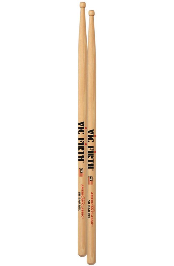 Vic Firth American Classic Drumsticks with Barrel Tip Wood 5B