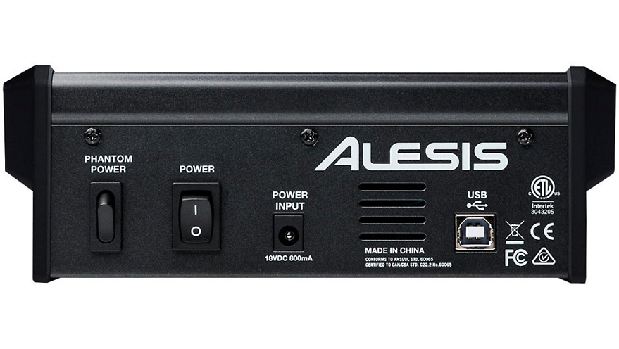 Mezclador Alesis MultiMix 4 USB FX de 4 canales con efectos y interfaz de audio USB