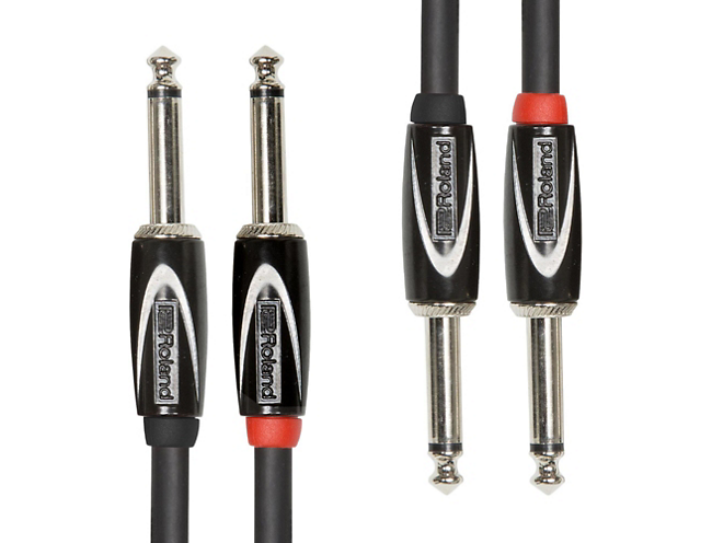 Roland Black Series Dual Dual 1/4"-1/4" Interconnect Cable 10 ft. Black