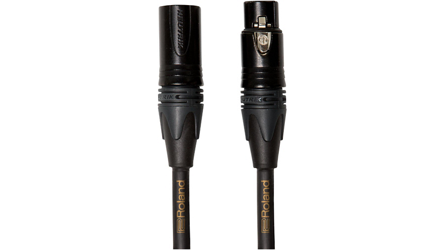 Roland Gold Series XLR Microphone Cable 5 ft. Black