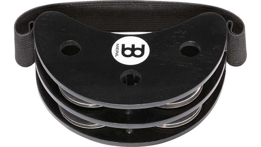 Meinl Foot Tambourine Steel Jingles Black