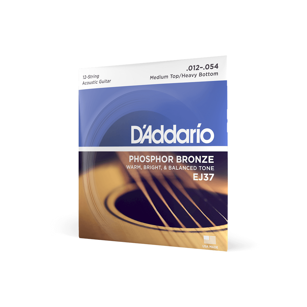 D'Addario 12 String Phosphor Bronze Med Top Heavy Bottom Acoustic Guitar Strings