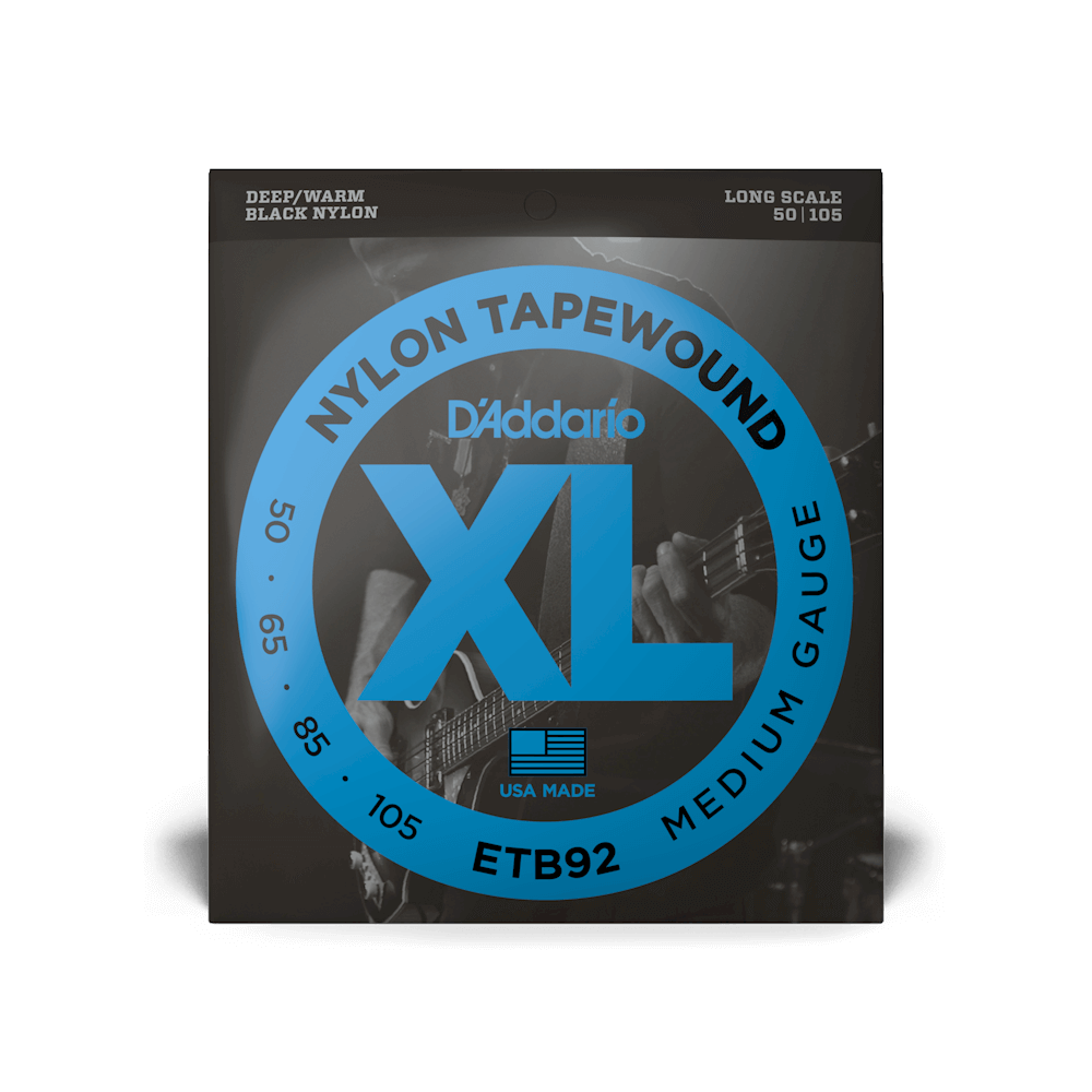 Cuerdas de Bajo D'Addario Nylon Tapewound de Calibre Medio 50-105