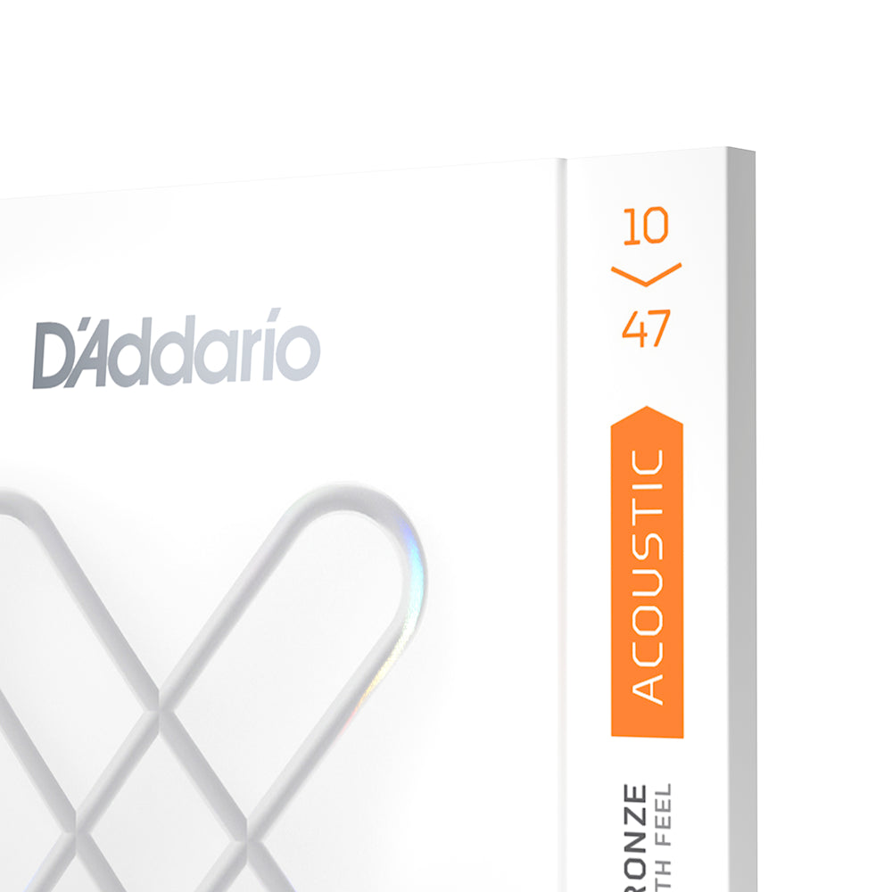 Cuerdas de guitarra acústica D'Addario XSAPB1047 de bronce fosforado - .010-.047 Extra Ligero
