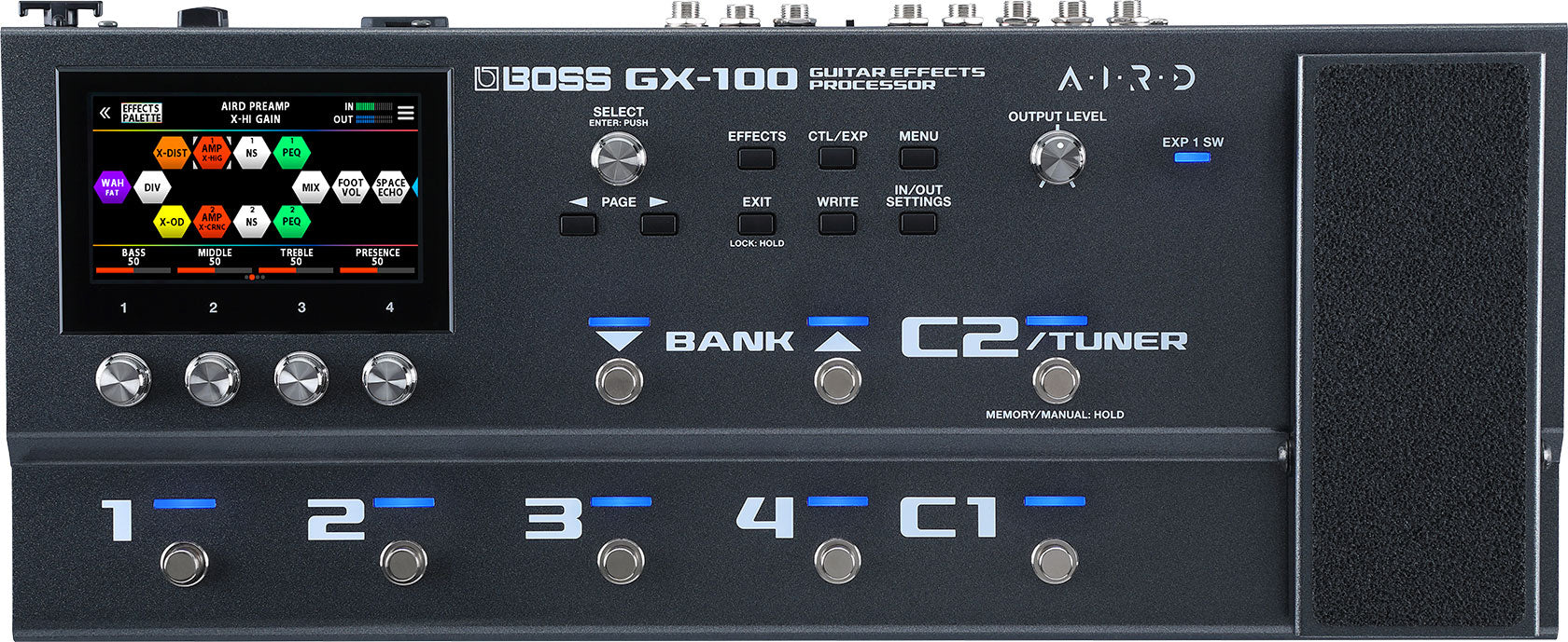 Pedal Multi-Fx de Guitarra Boss GX-100 y Interfaz USB