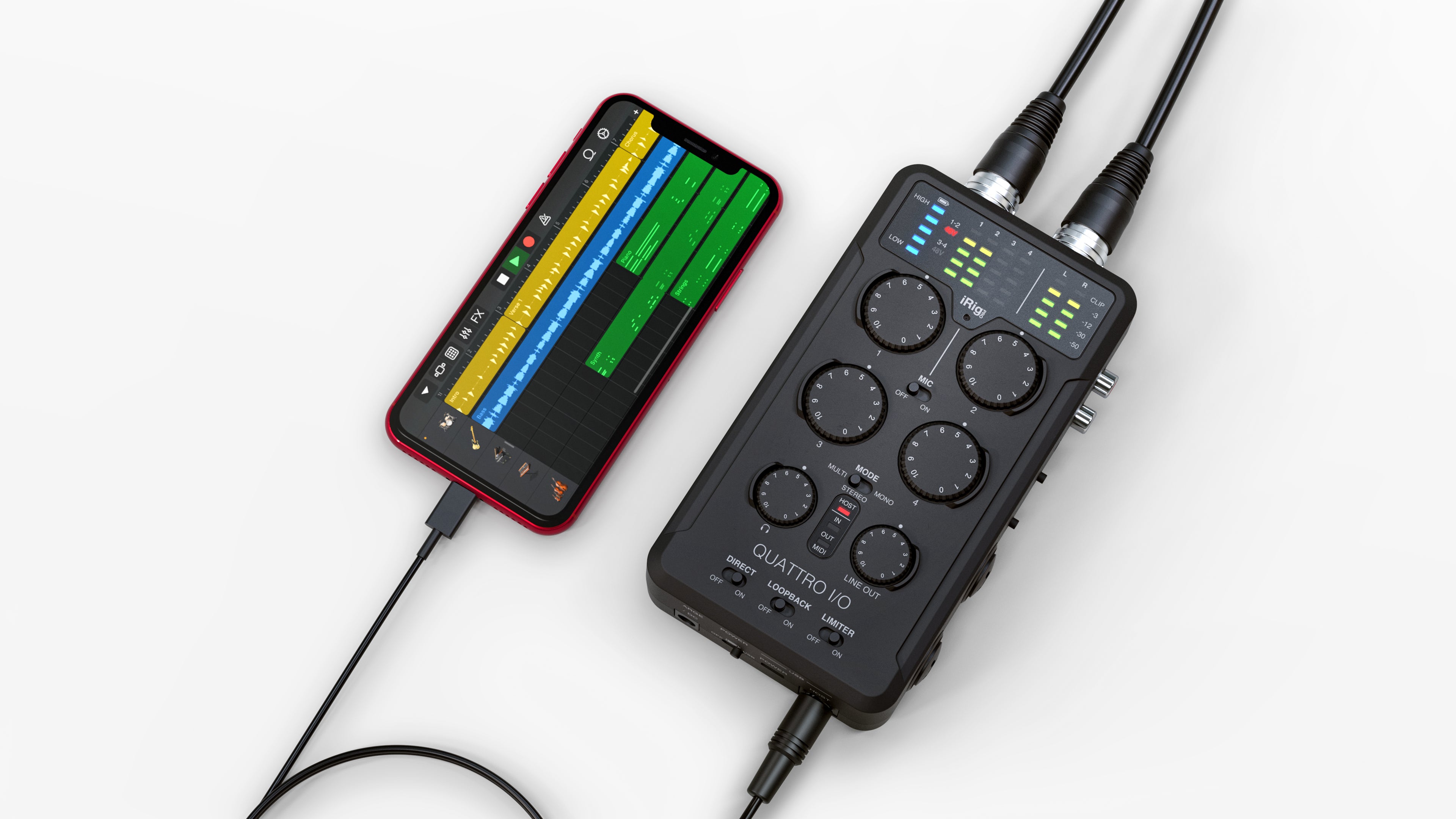 iK Multimedia iRig Pro Quattro Portable 4x2 Audio and MIDI Interface