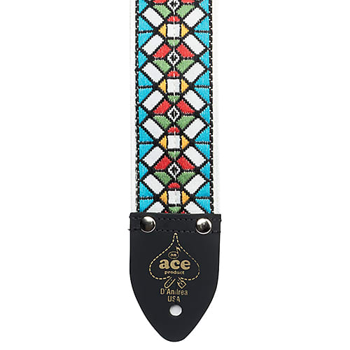D'Andrea Vintage Reissue Stained Glass Adjustable 2" Guitar Strap