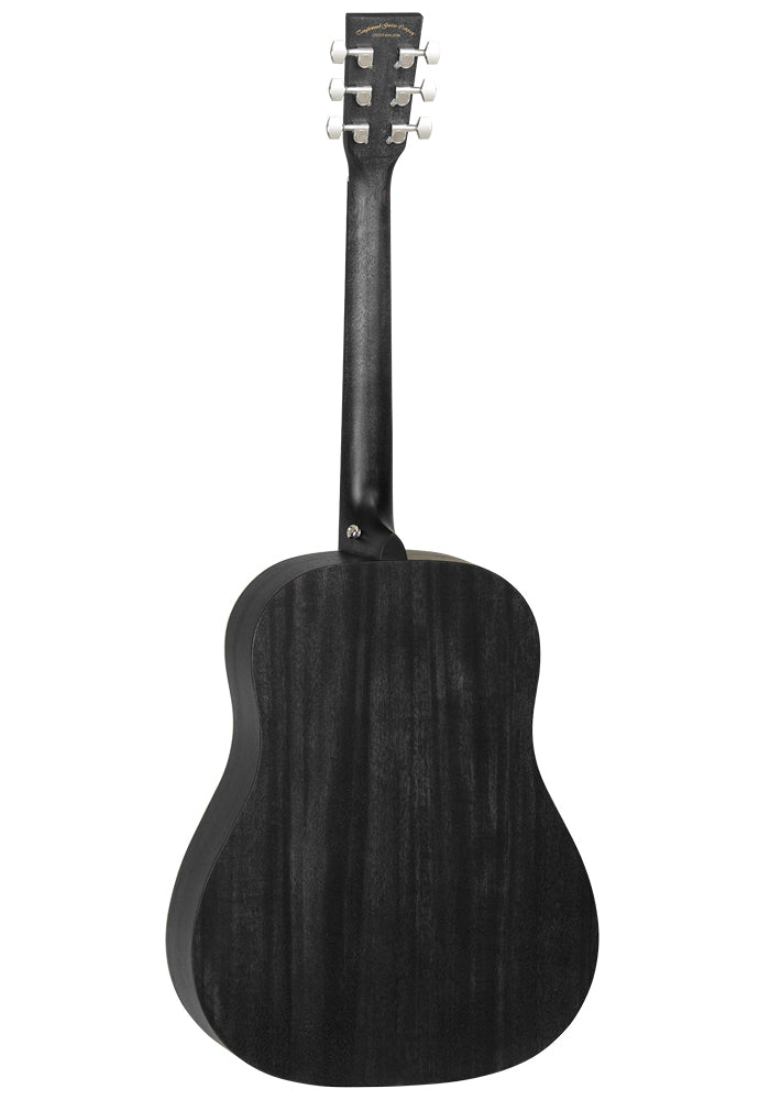 Tanglewood Blackbird Slope Shoulder Dreadnought Electr Acoustic Guitar Premium Plus Electronics Smokestack Black Satin