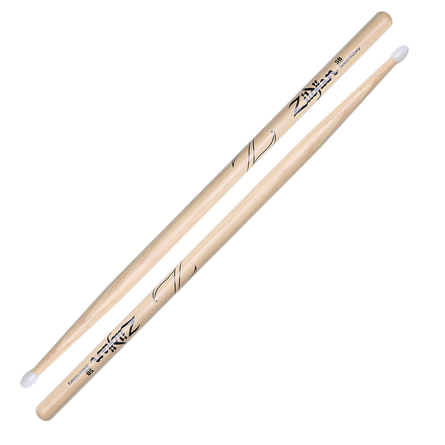 Ziildjian 5B Nylon Tip Anti-Vibe Hickory Drumsticks