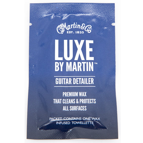 Martin Luxe Guitar Detailer Wax Infused Towlette