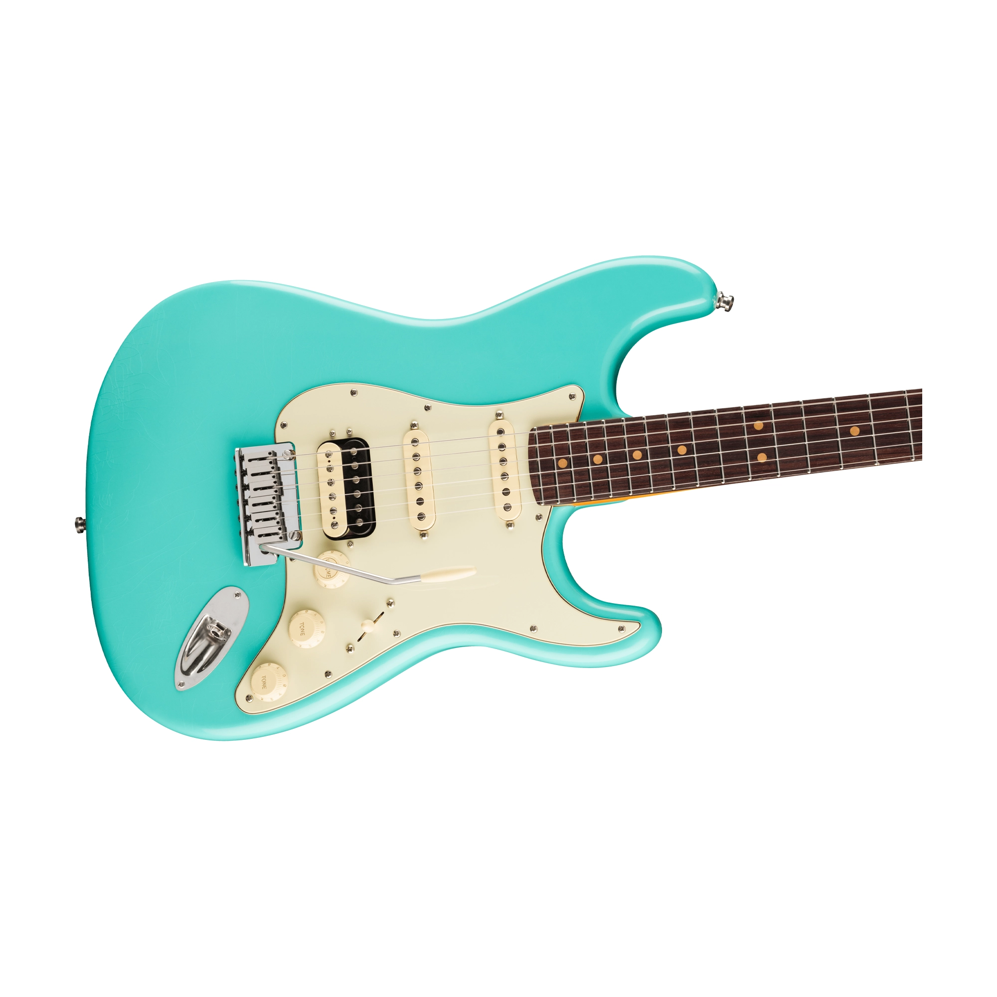 Fender American Ultra Luxe Vintage '60s Stratocaster HSS Electric Guitar - Sea Foam Green