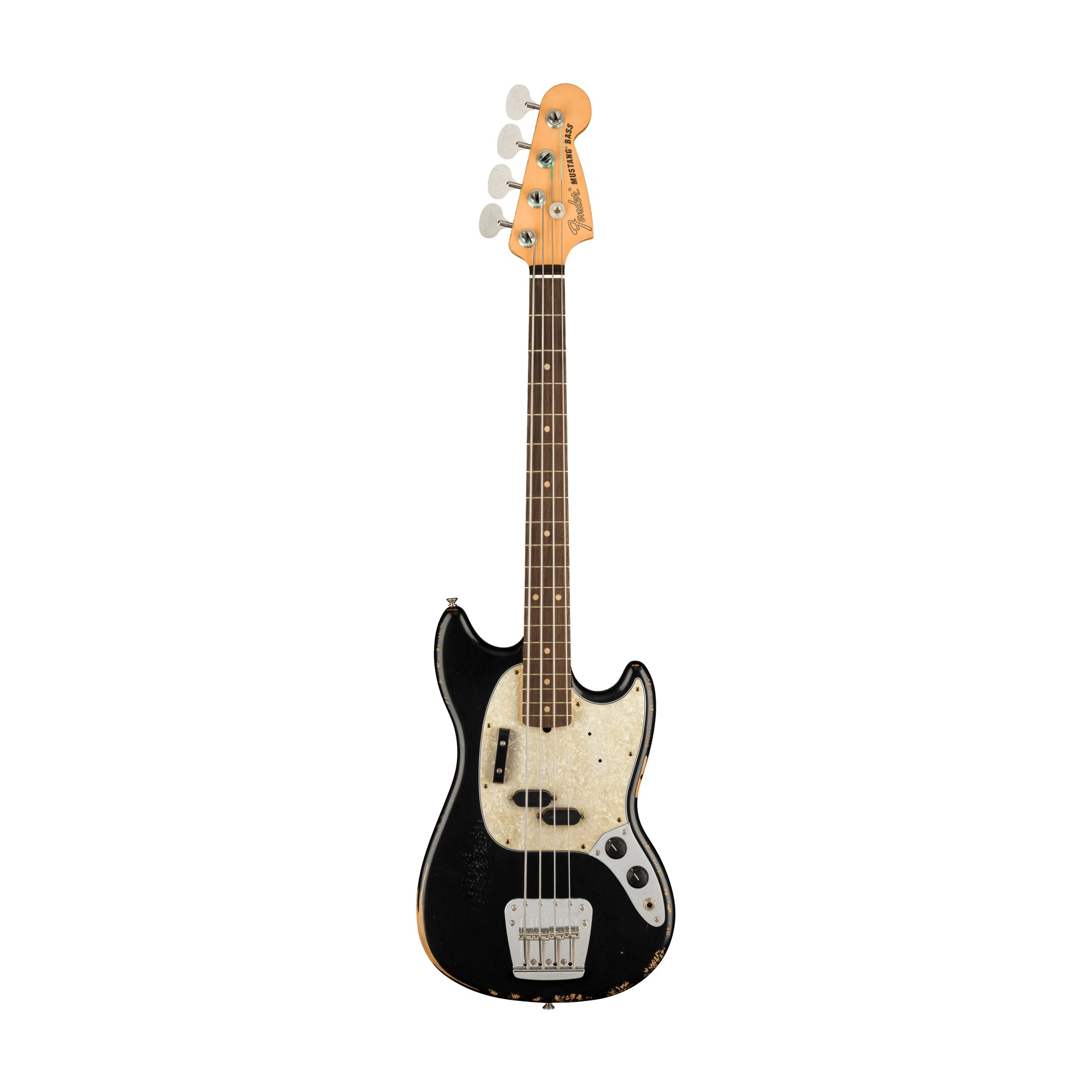 Fender JMJ Road Worn Mustang Solidbody Electric Bass - Black