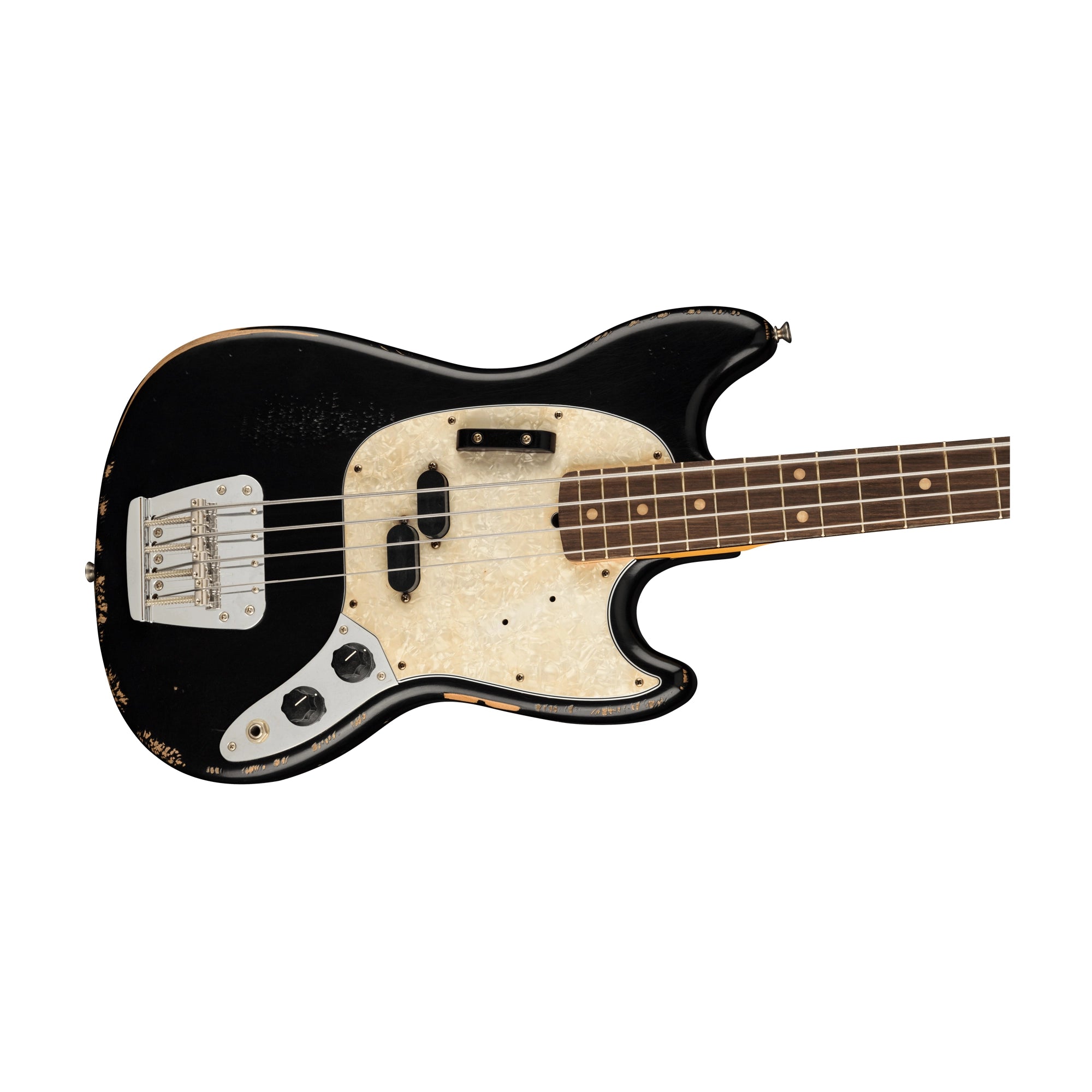 Fender JMJ Road Worn Mustang Solidbody Electric Bass - Black