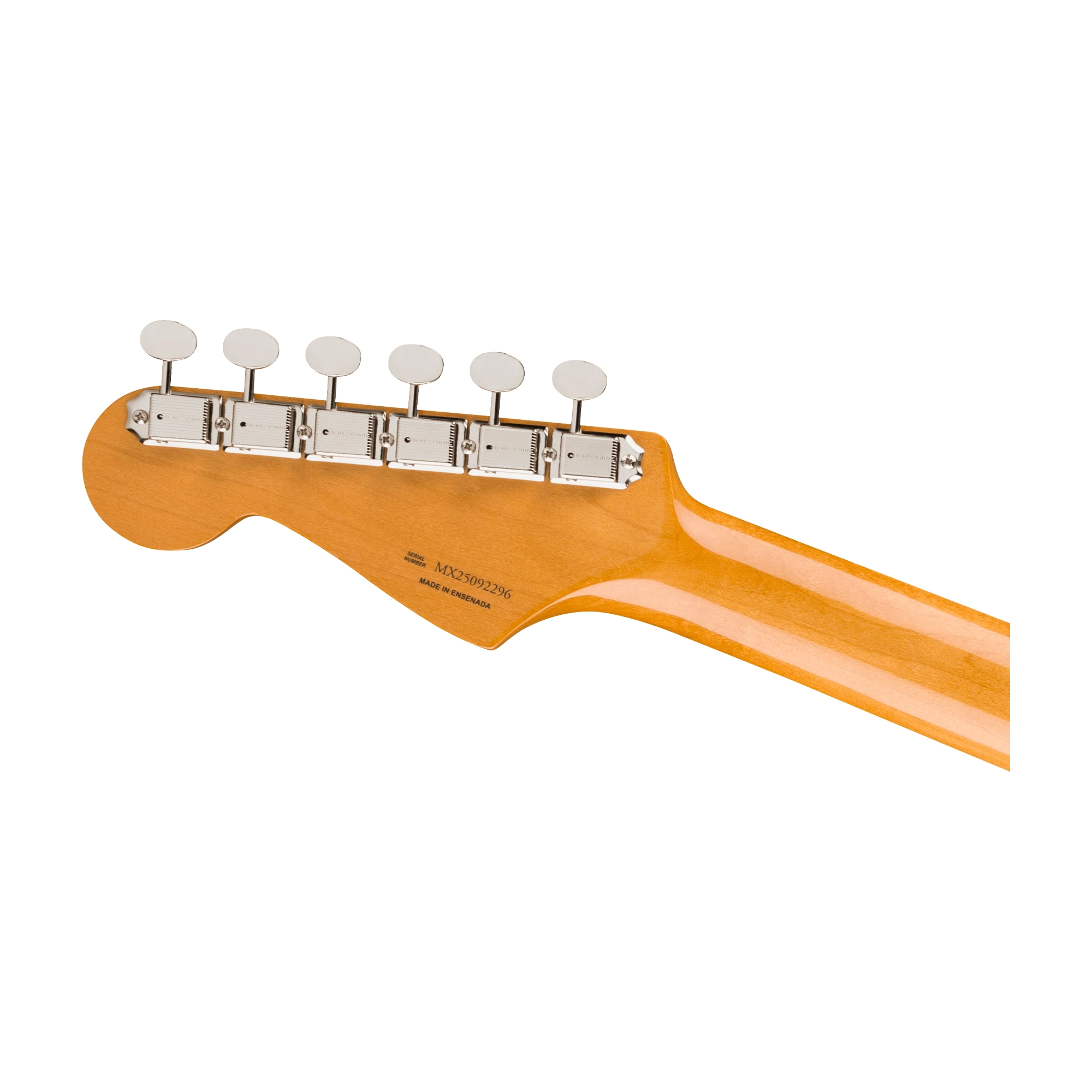 Close up view of Fender 0149170308 Vintera III Late '60s Stratocaster back headstock