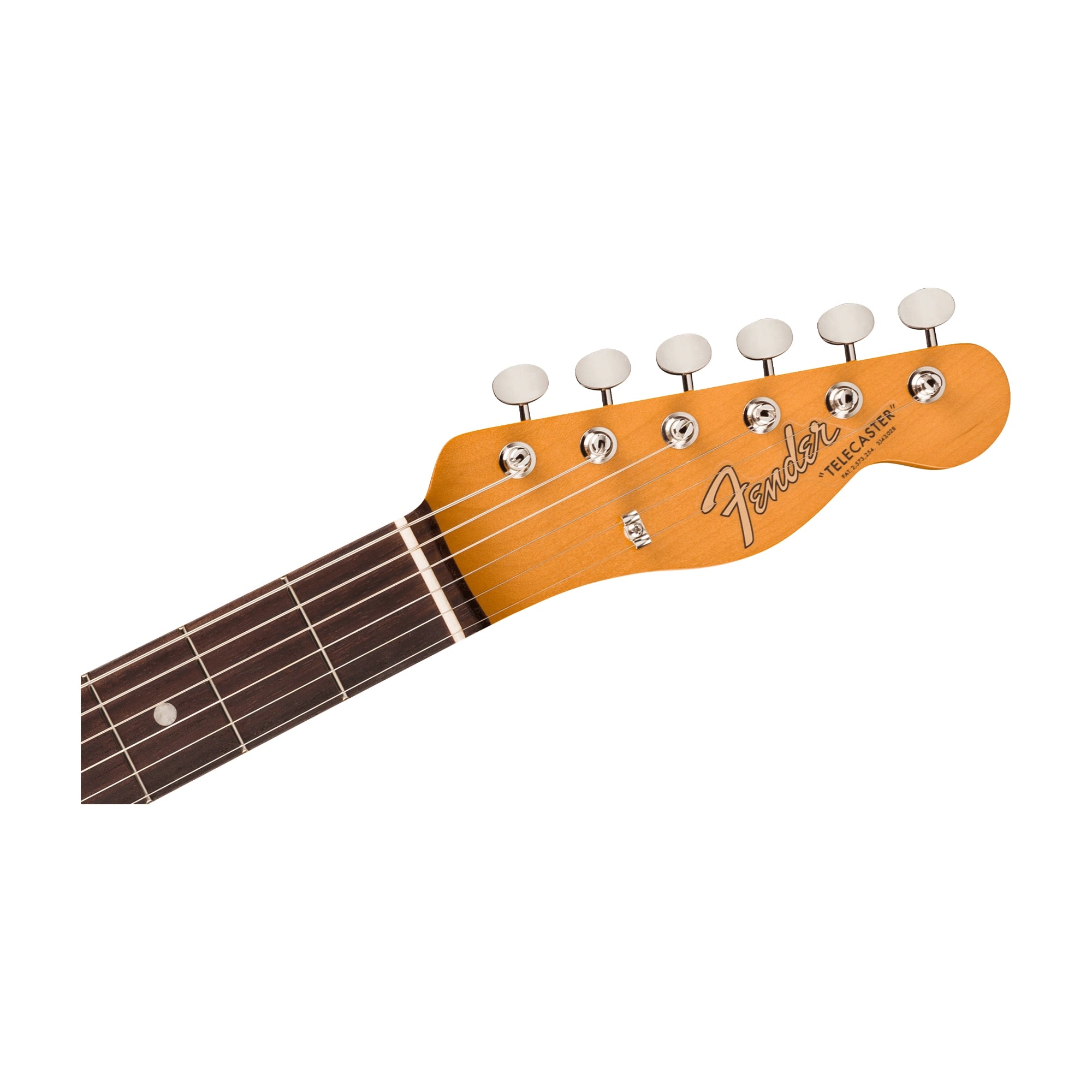 Close up view of Fender 0149270353 Vintera III Mid '60s Telecaster headstock