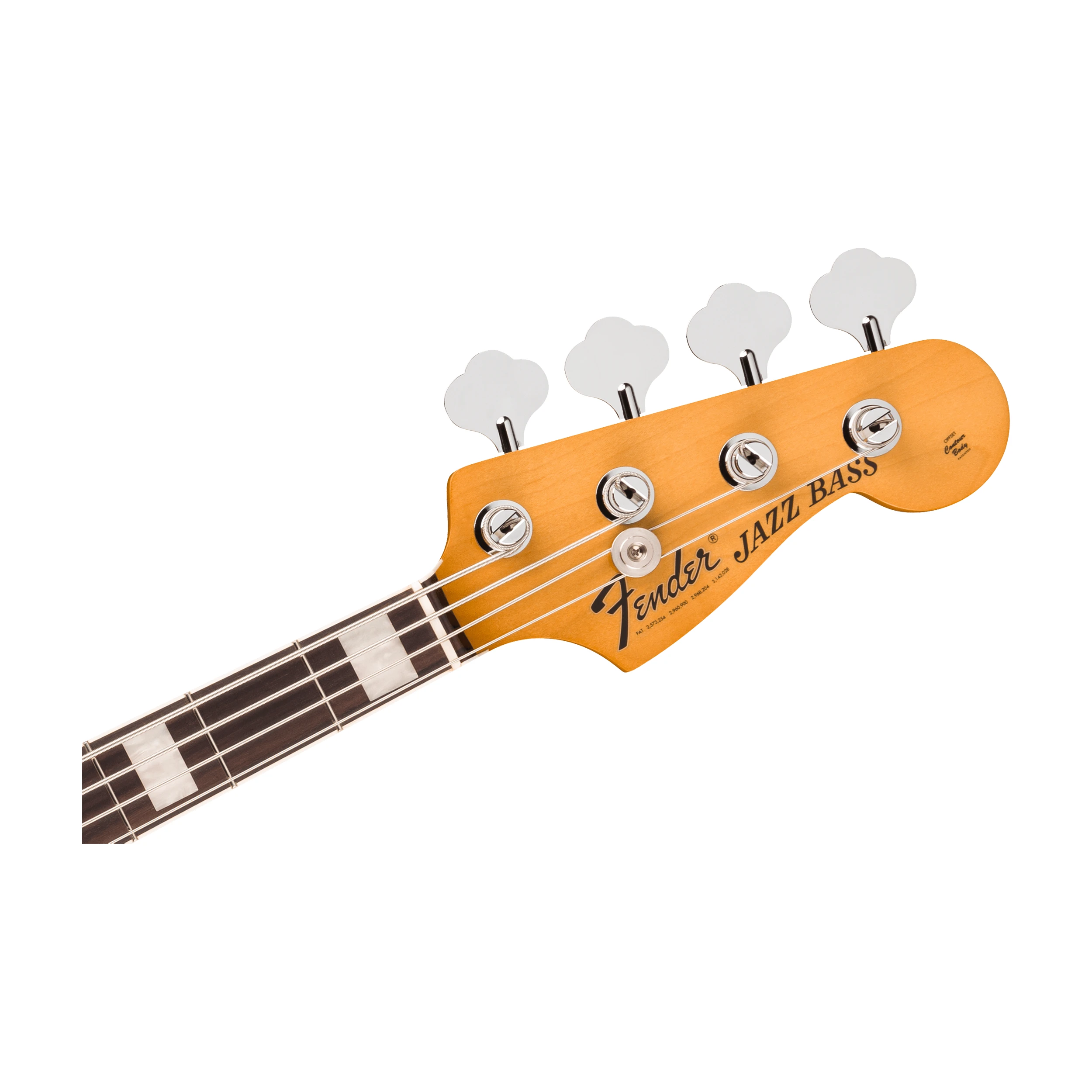 Close up view of Fender 0149370309 Vintera III Early '70s Jazz Bass headstock