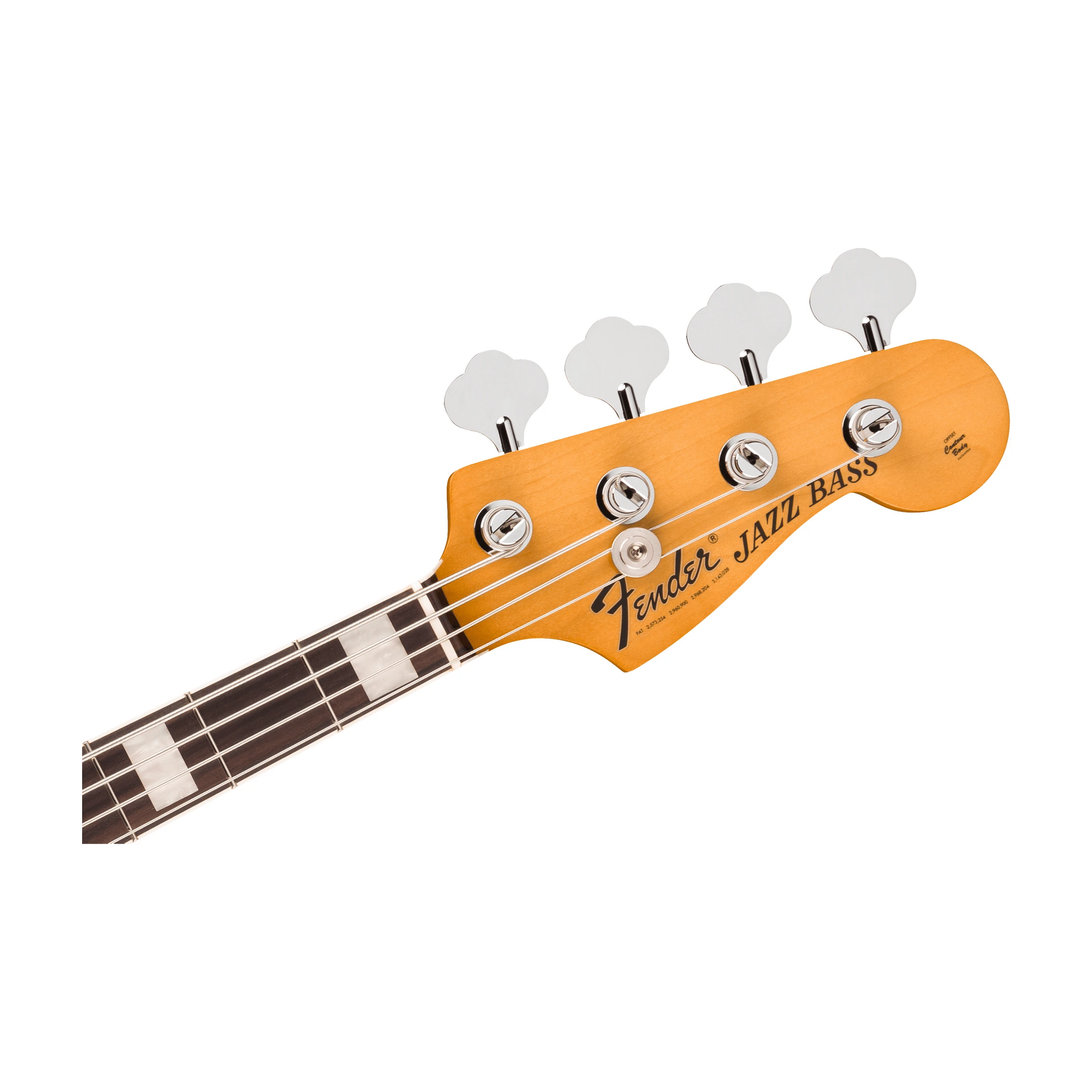 Close up view of Fender 0149370309 Vintera III Early '70s Jazz Bass headstock