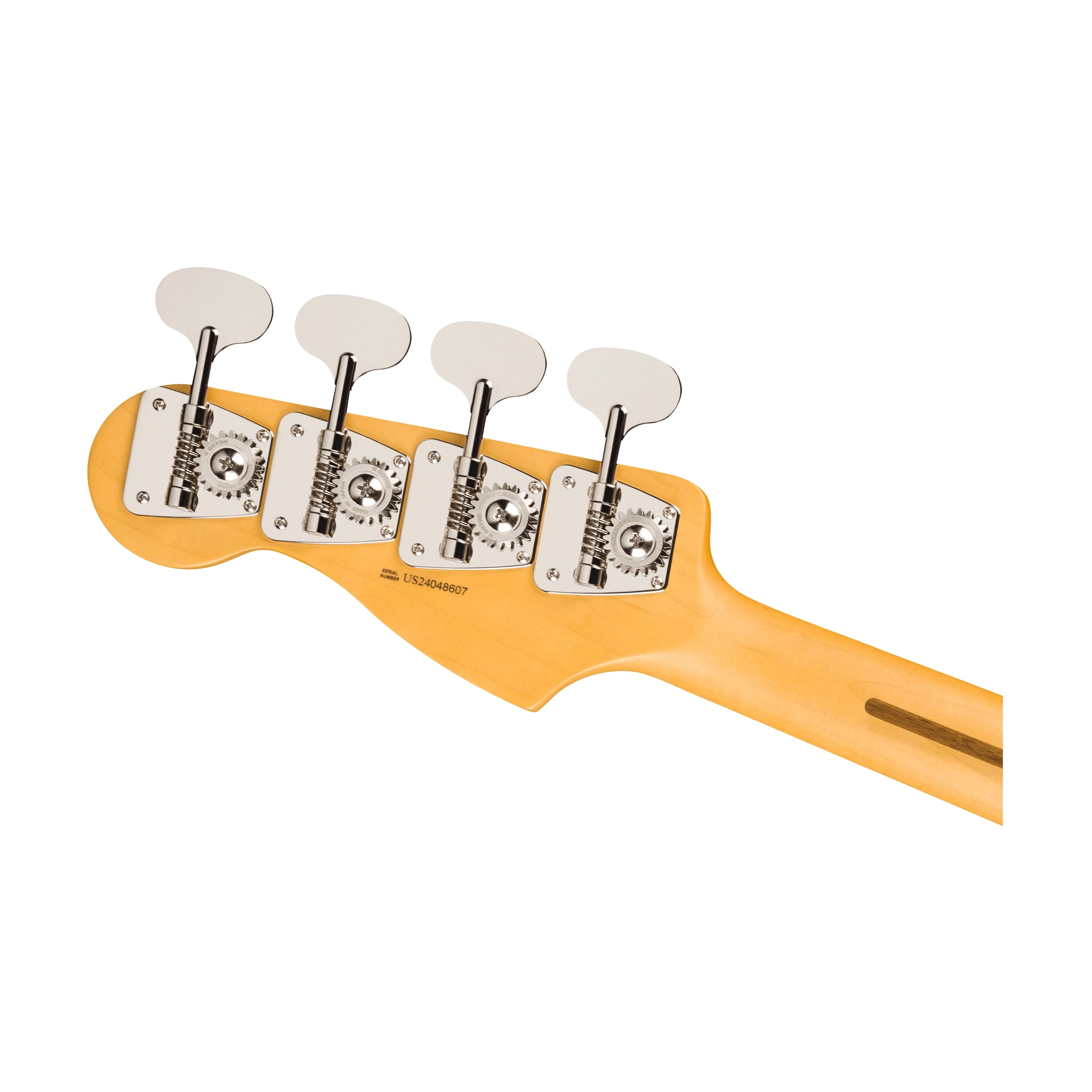 0198630374 Back Headstock Close up on White Background.
