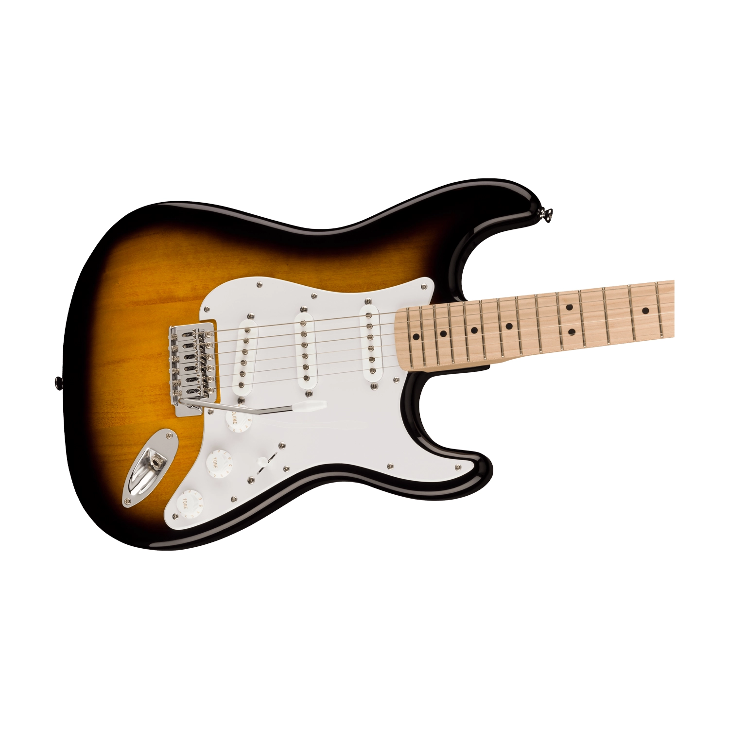 Squier Sonic Stratocaster Electric Guitar - 2-Color Sunburst Body close up