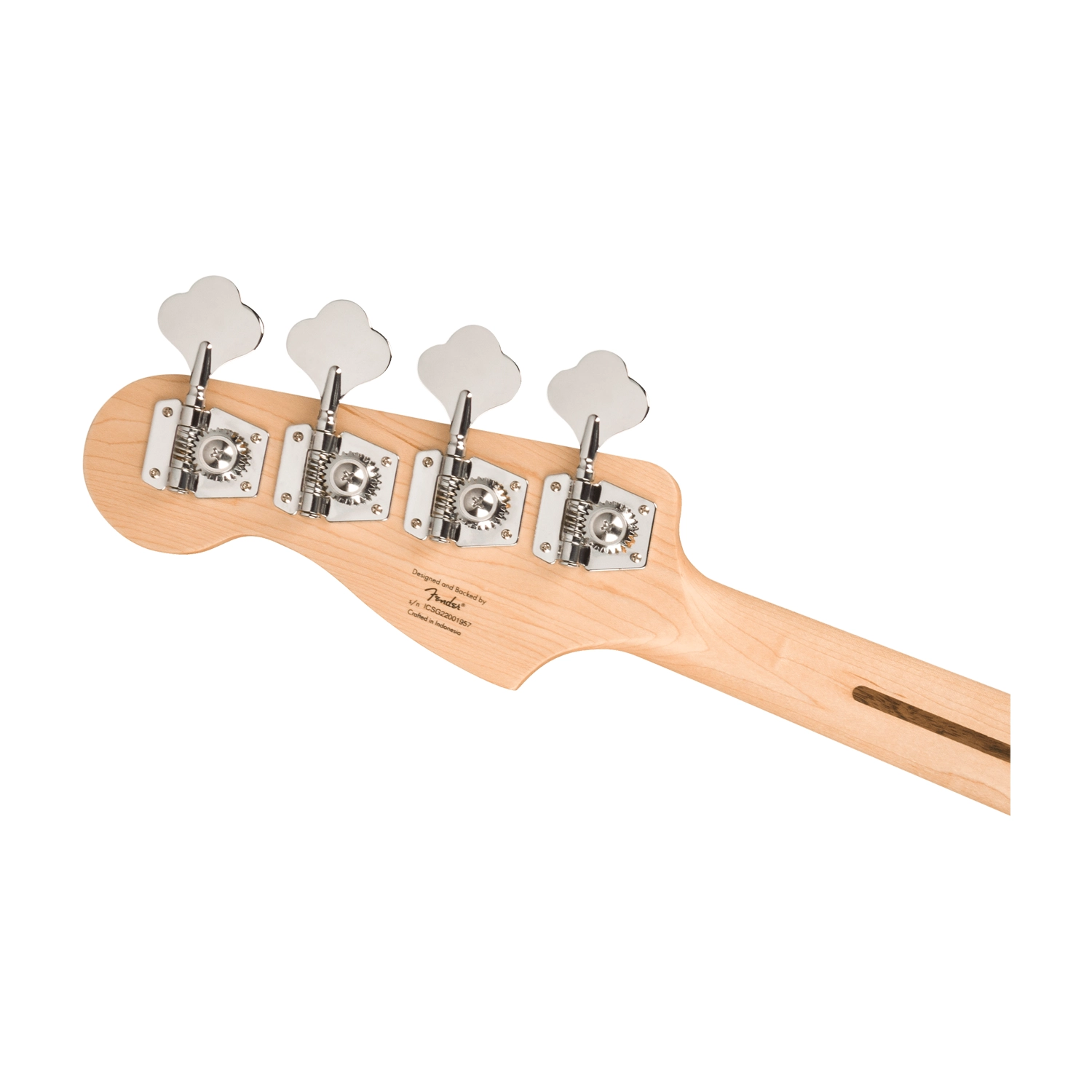 Squier Sonic Precision Electric Bass - Black headstock back side view