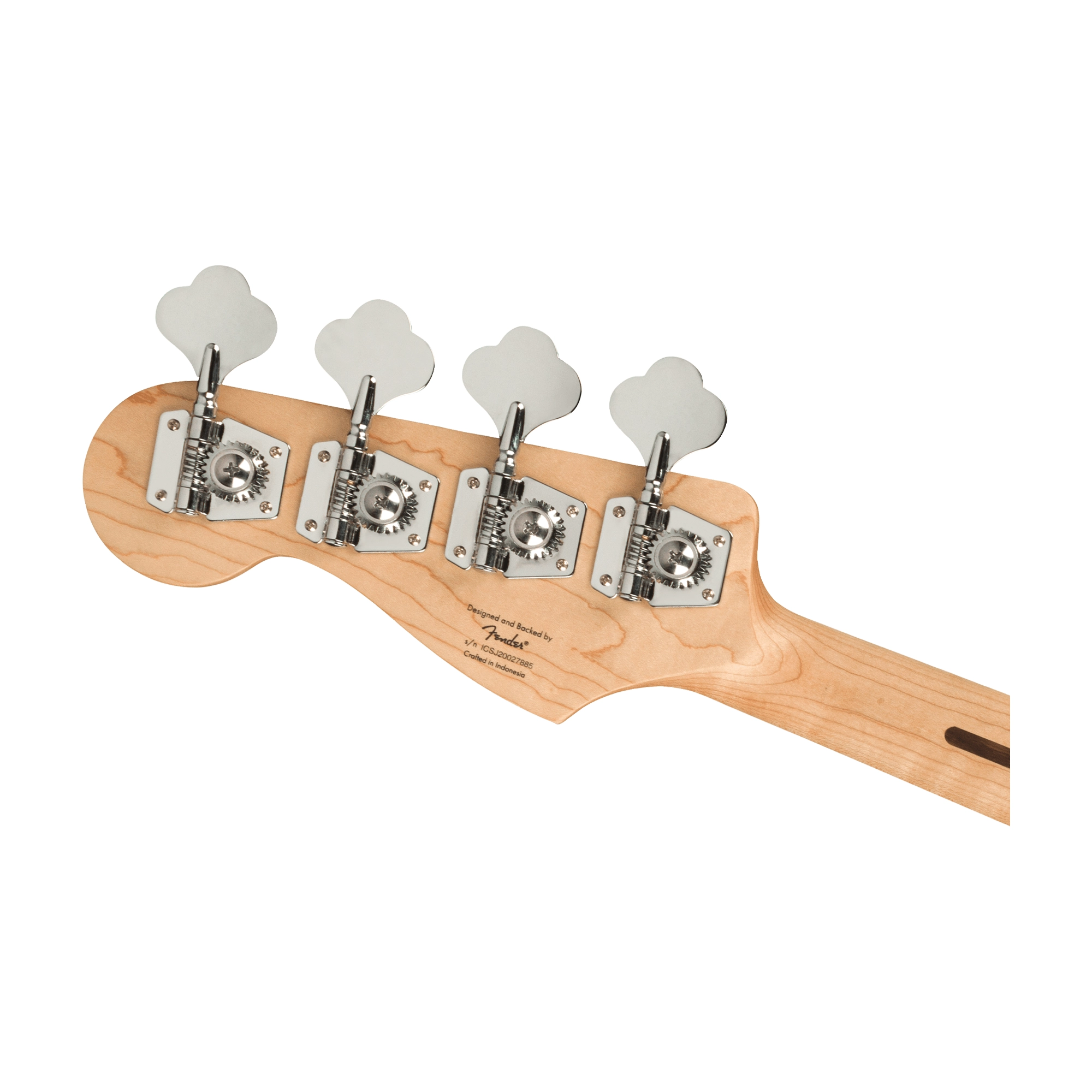 Squier Affinity Series Jaguar 4-String Electric Bass - Charcoal Frost Metallic Headstock back panel view