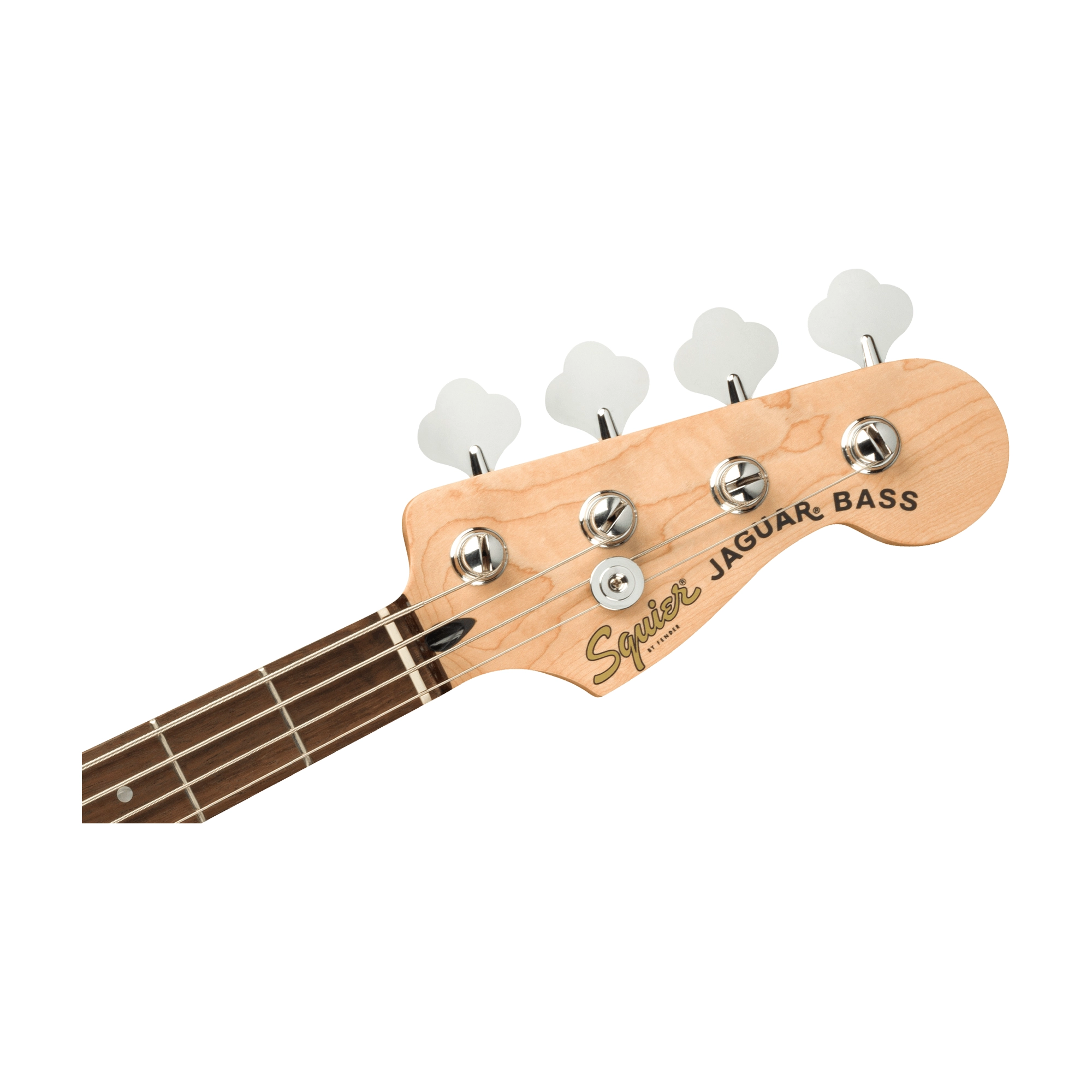 Squier Affinity Series Jaguar 4-String Electric Bass - Charcoal Frost Metallic Headstock front panel view