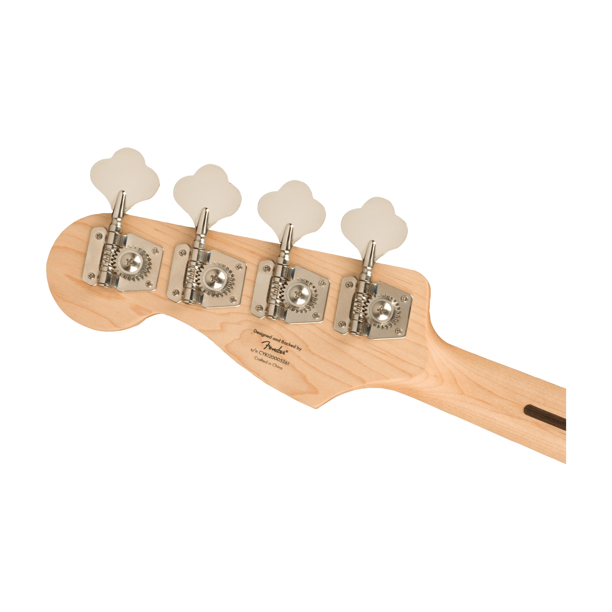Squier Affinity Series Jaguar Bass H 4-String Electric Bass - Black Headstock back panel view