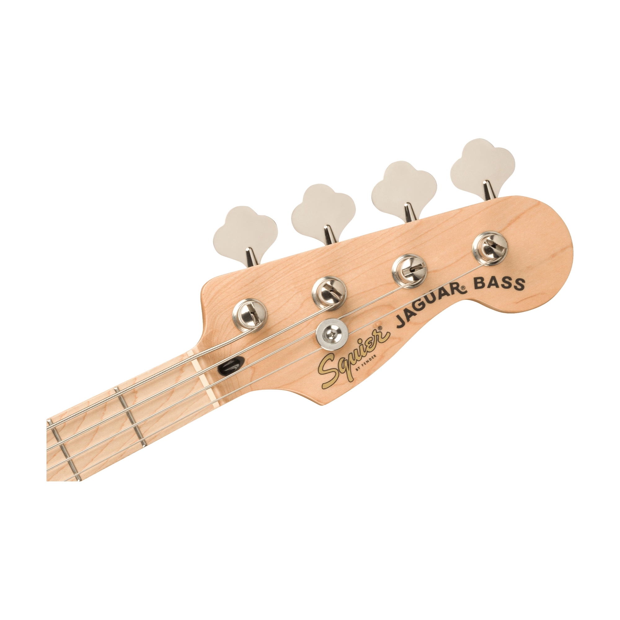 Squier Affinity Series Jaguar Bass H 4-String Electric Bass - Black Headstock front panel view