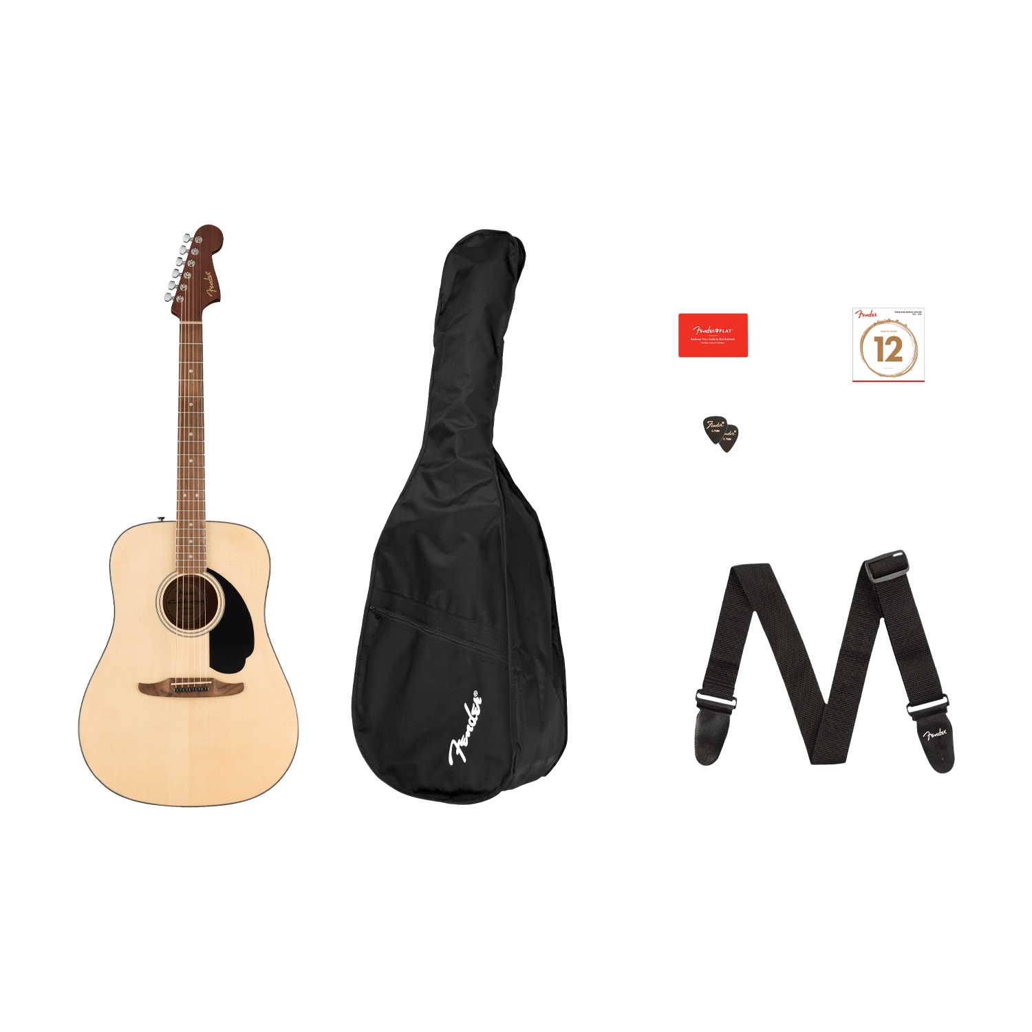 Fender California Debut Redondo Series Acoustic Guitar Pack - Natural