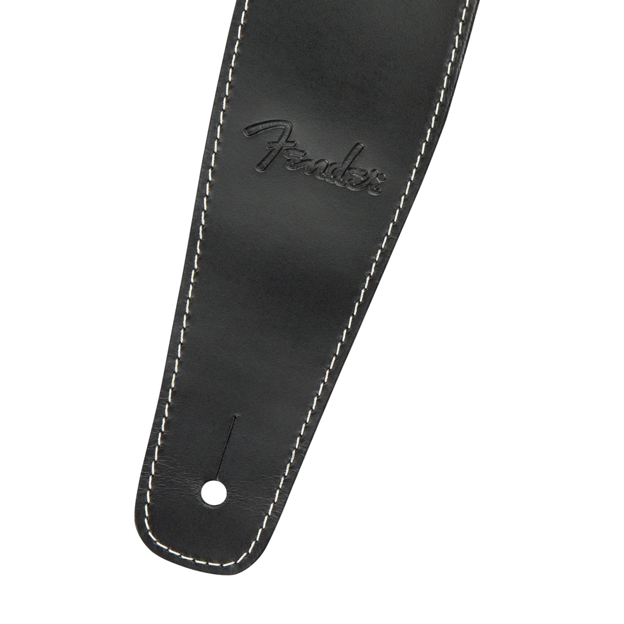 Fender Broken-In Leather Black Guitar Strap - Black