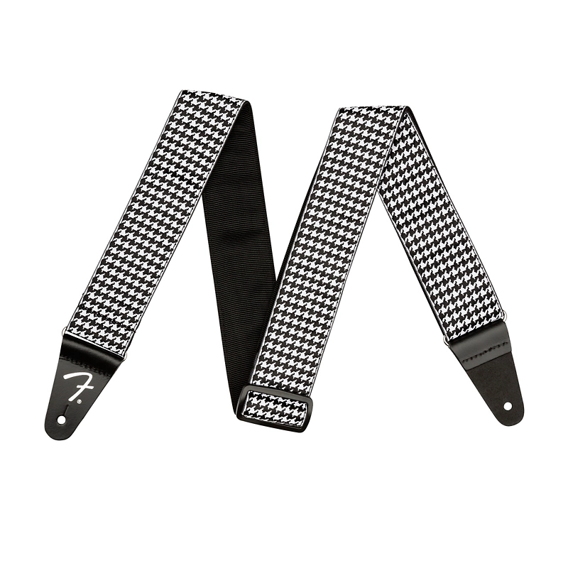 Fender Houndstooth Jacquard Guitar Strap White 2 in.