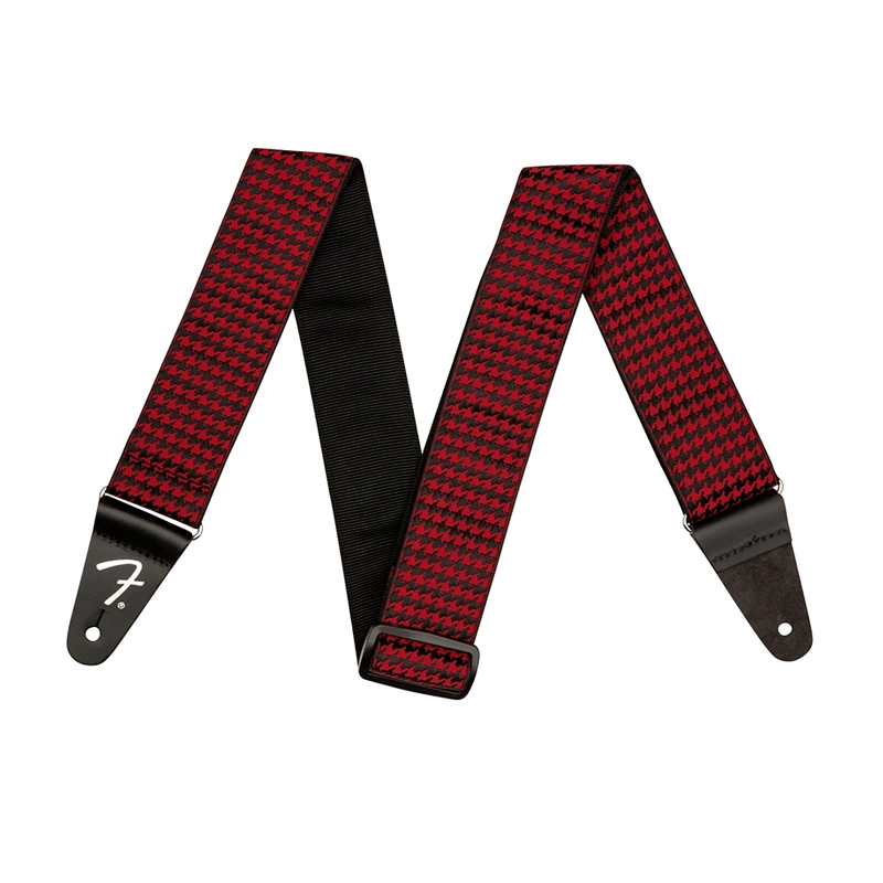 Fender Houndstooth Jacquard Guitar Strap Red 2 in.