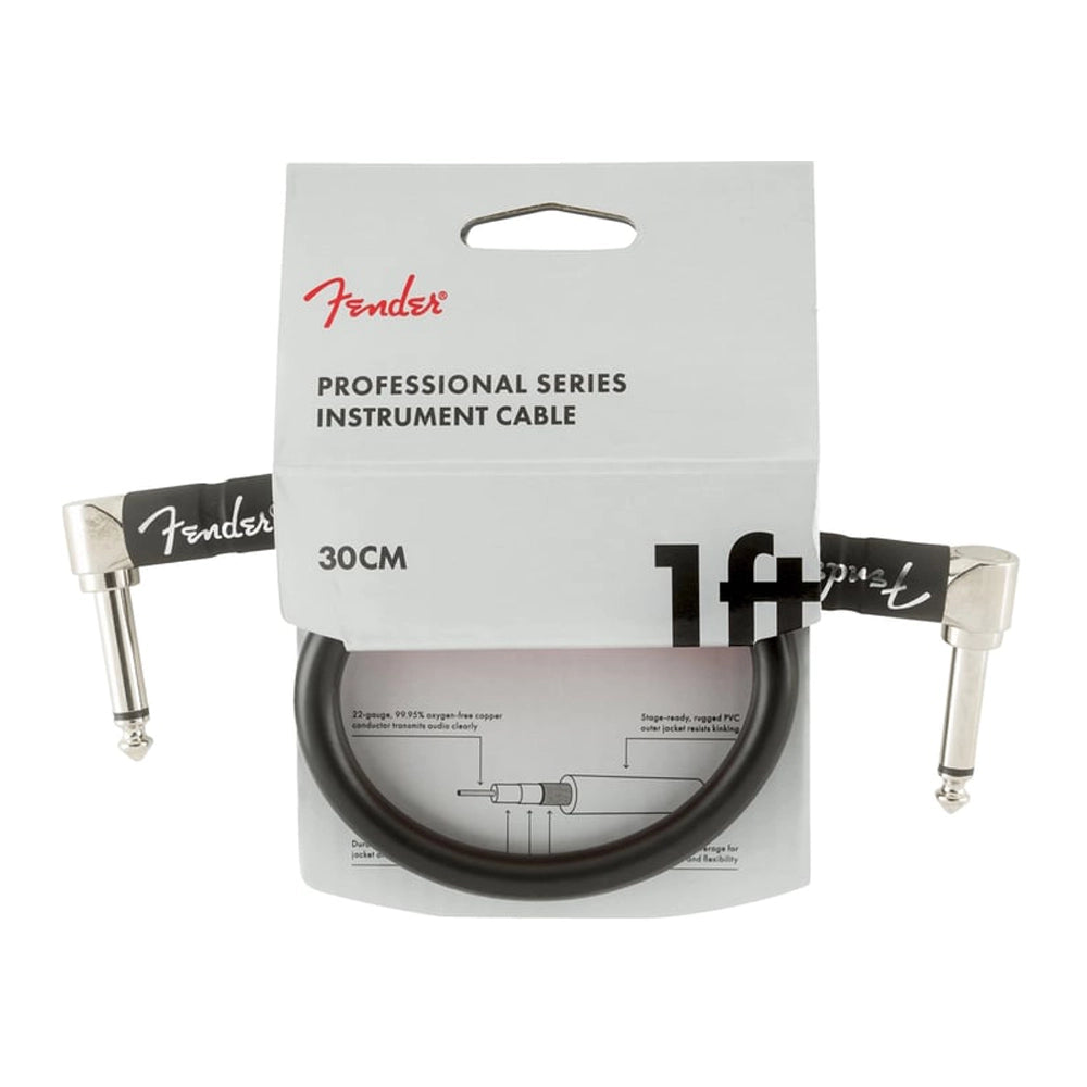 Fender Professional Series Right Angle to Right Angle Instrument Cable - 1 ft