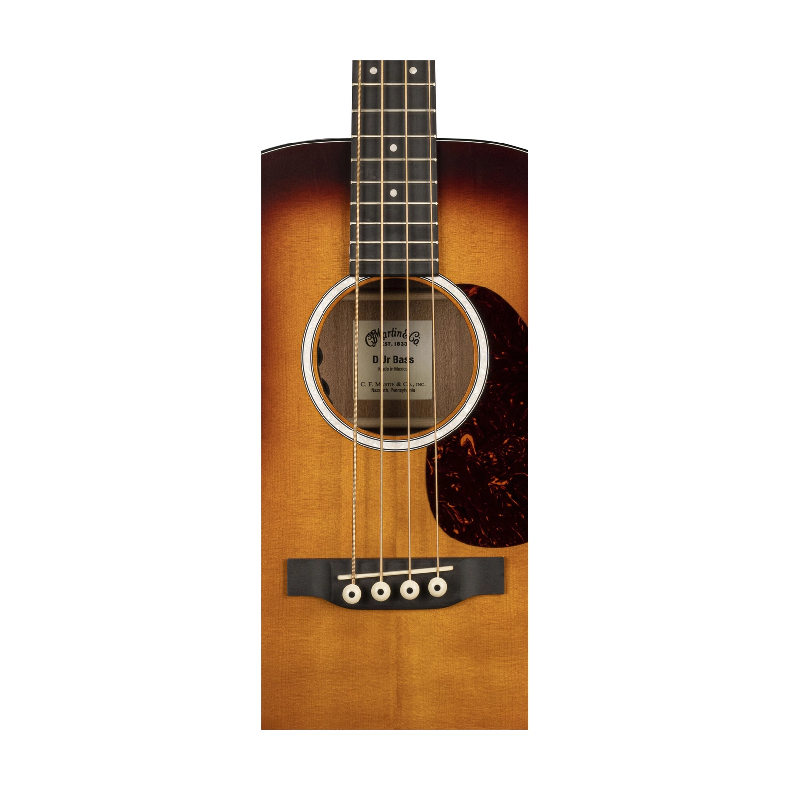 Martin DJR-10E Acoustic-Electric Bass Guitar - Burst