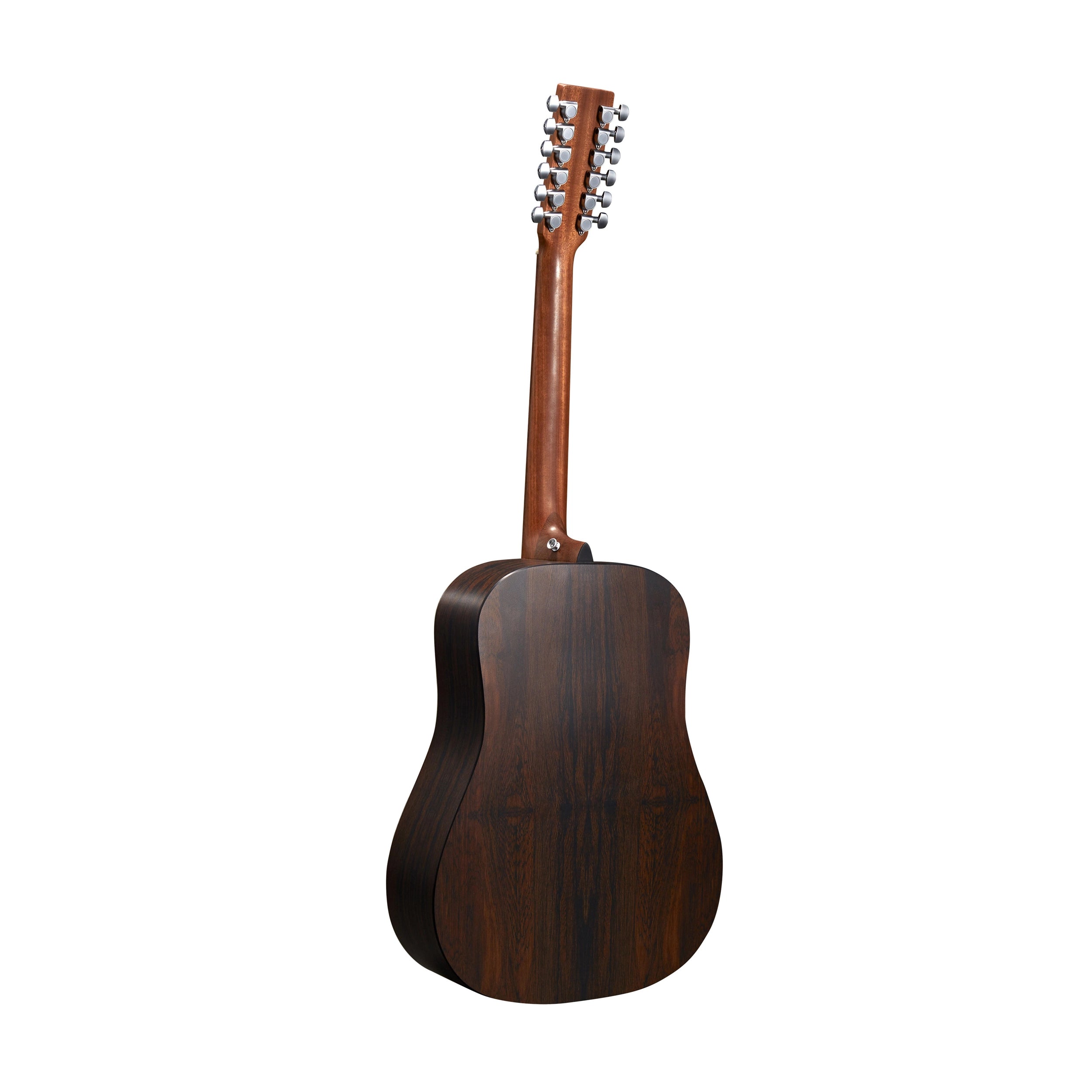 Backside view of Martin D-X2E 12-string Acoustic-electric Guitar - Brazilian Rosewood Pattern