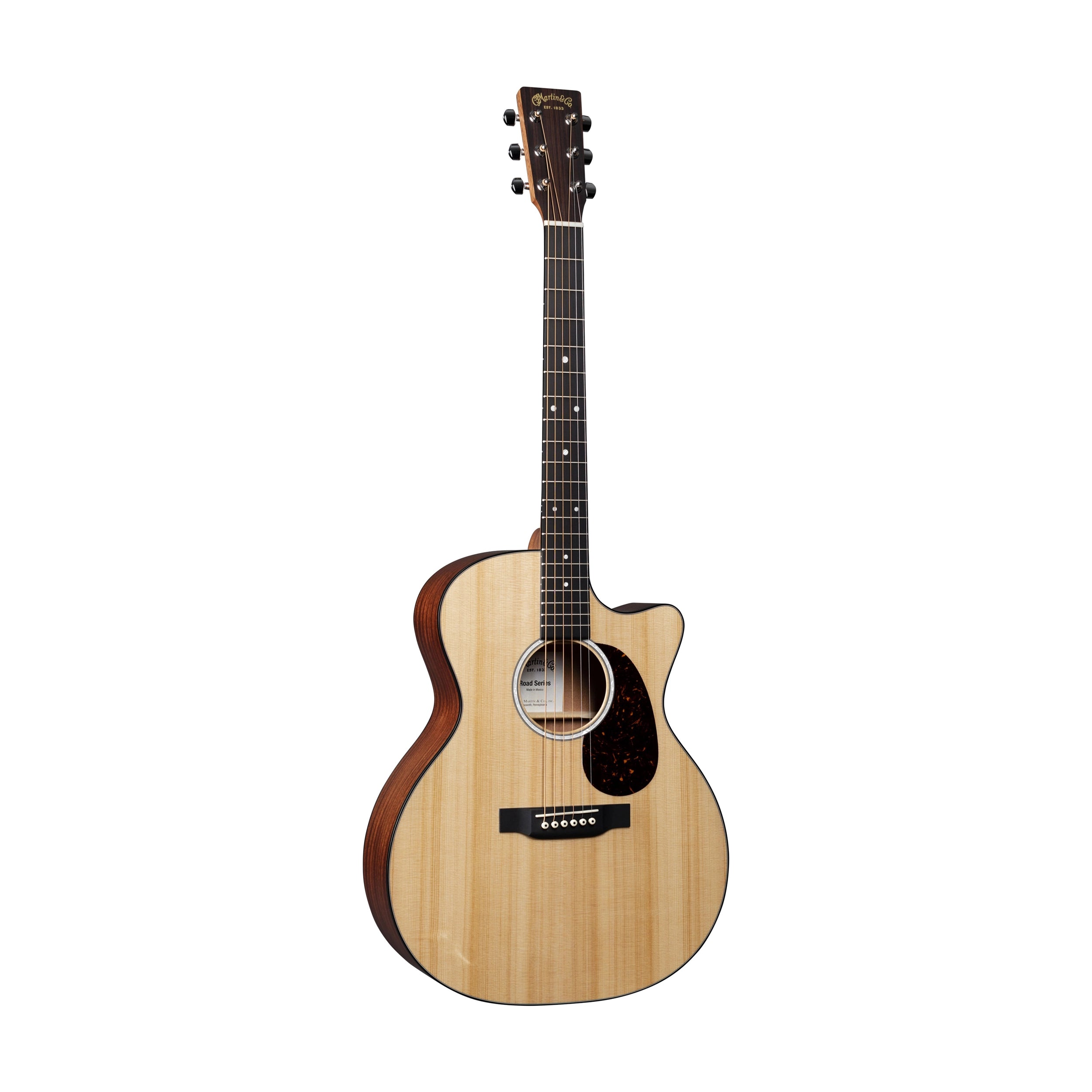 Front tilted view of Martin GPC-11E Road Series Acoustic-Electric Guitar - Natural