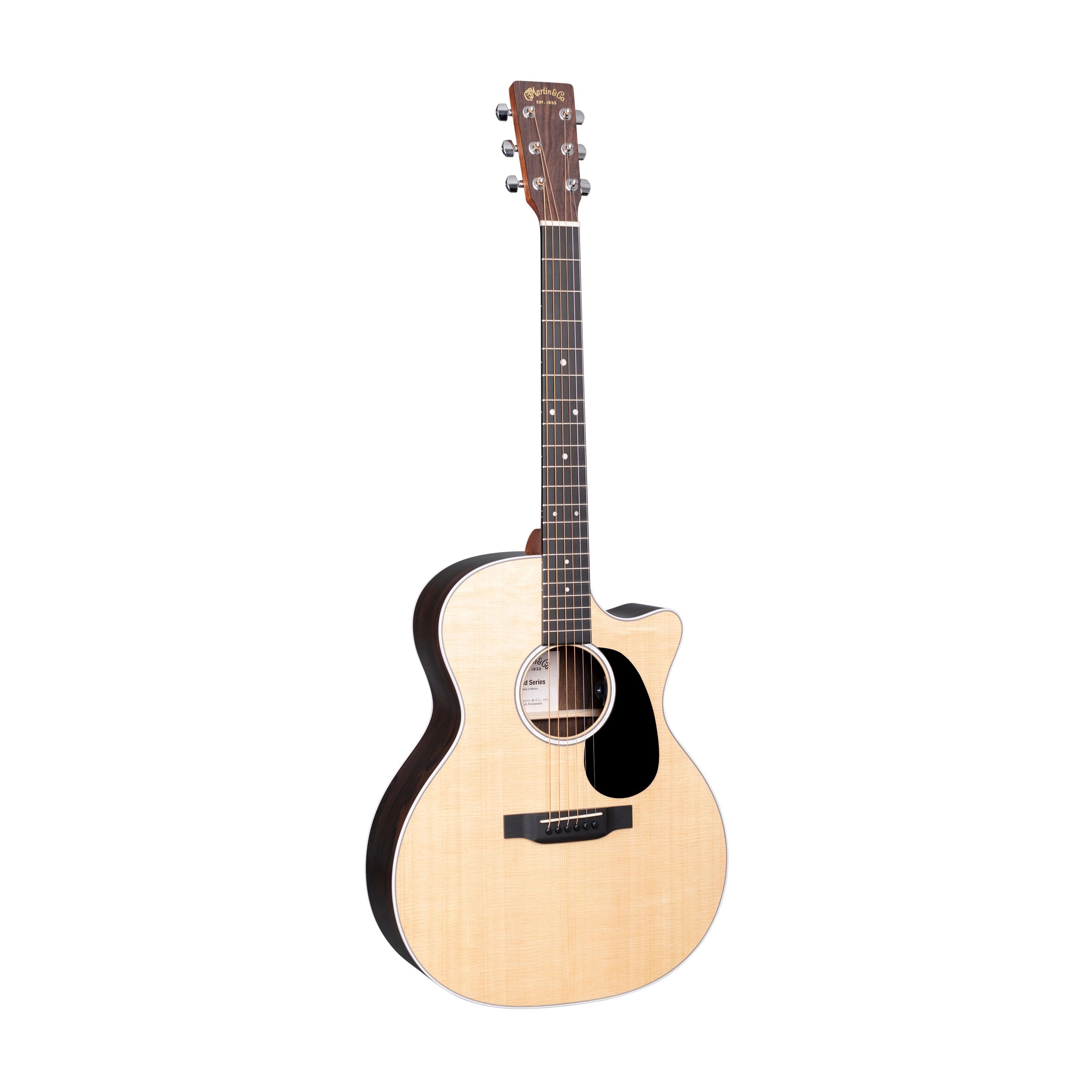 Front tilted view of Martin GPC-13E Ziricote Back & Sides Acoustic-electric Guitar - Spruce Top
