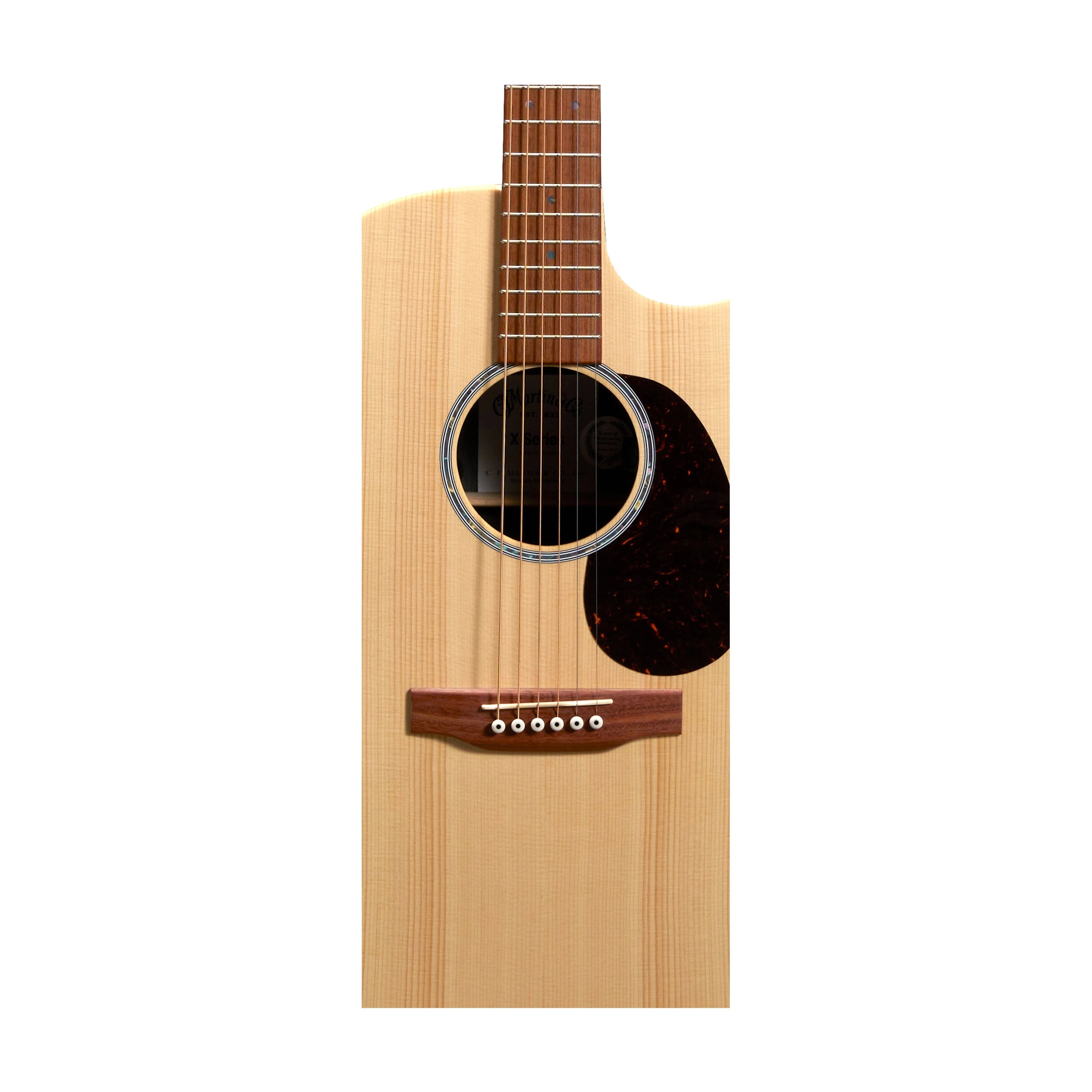 Close up of Martin GPC-X2E Grand Performance Acoustic-electric Guitar - Natural Cocobolo