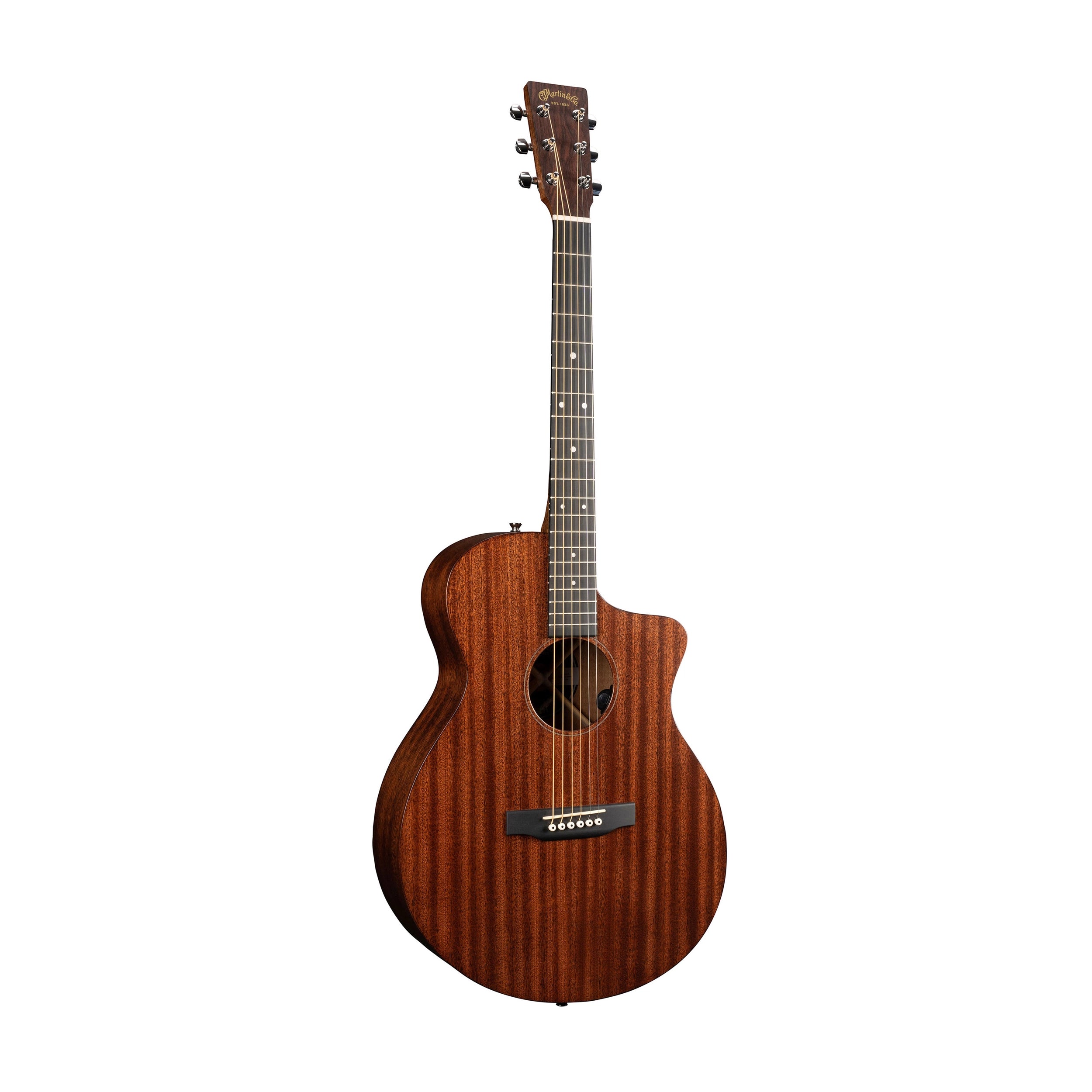 Front tilted view of Martin SC10E-02 Acoustic-electric Guitar - Sapele