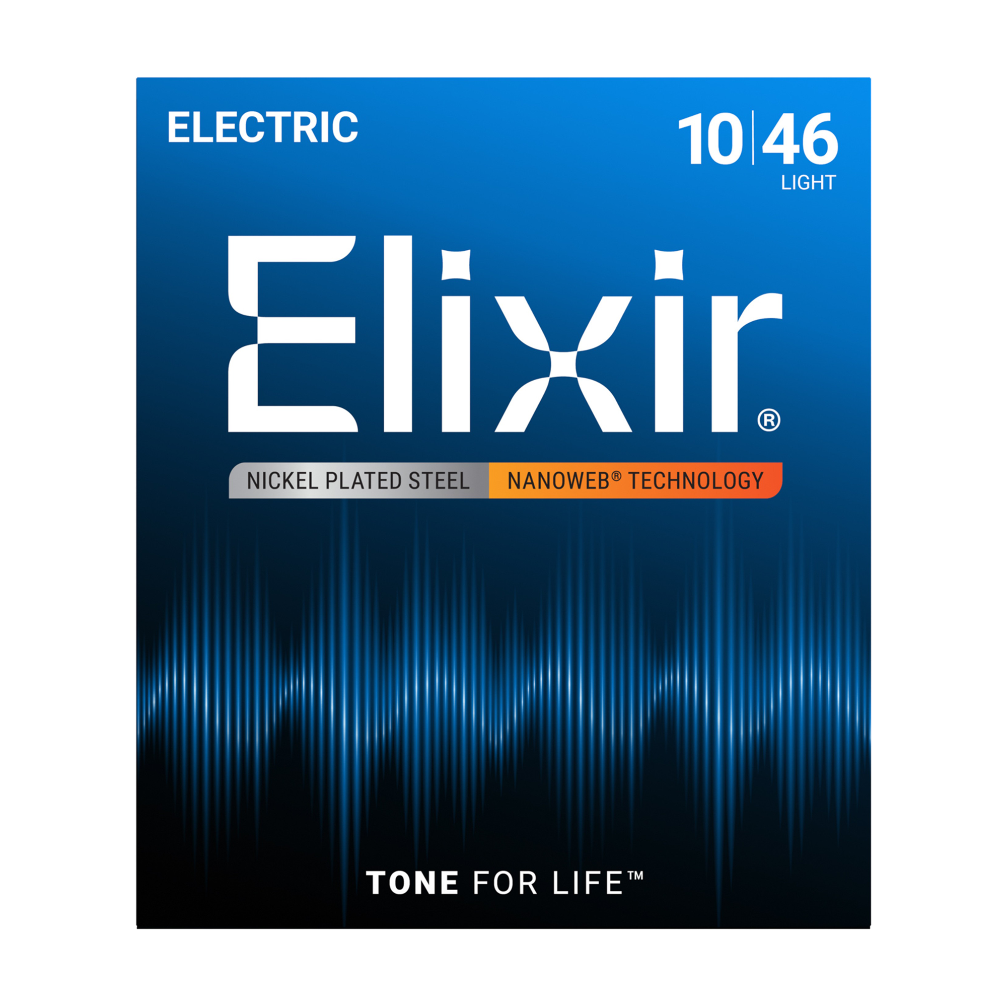 Cuerdas de Guitarra Eléctrica Elixir 12052 con Recubrimiento NANOWEB, Light (.010-.046)