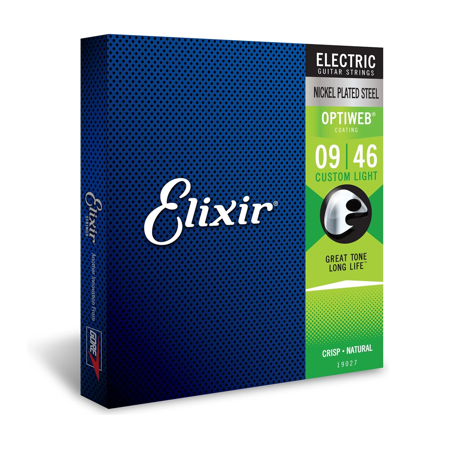 Juego de Cuerdas de Guitarra Eléctrica Elixir 19027 de Acero Niquelado Optiweb 9-46