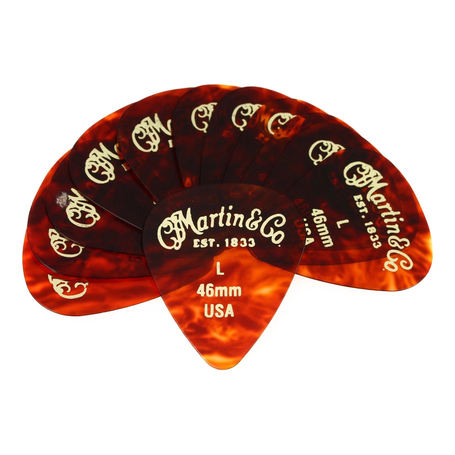Martin #1 Standard 351 Guitar Pick Pack - Light 0.46mm (12-pack)